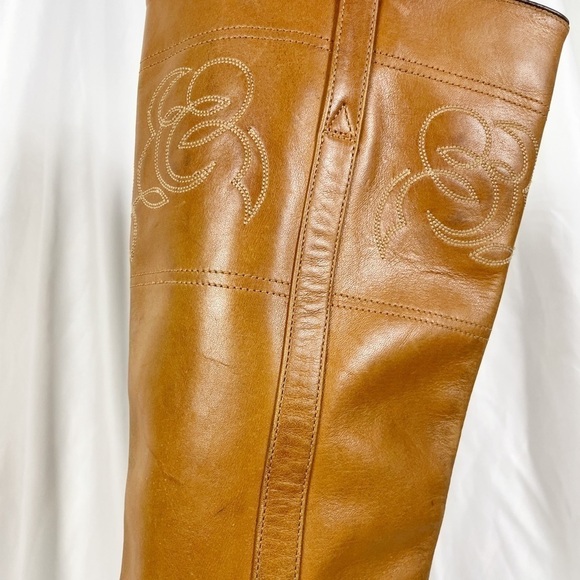 Golden Goose Pony Tall Leather Distressed Riding Boots - Picture 4 of 15